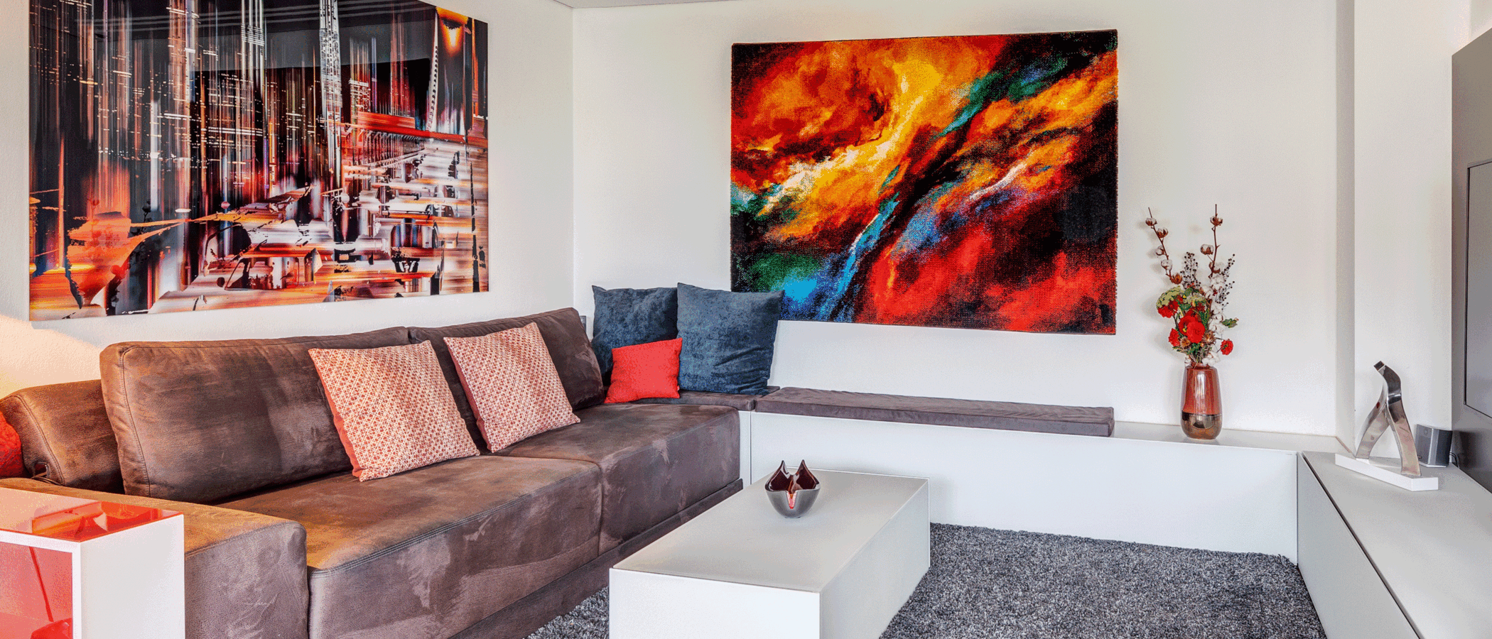 appartement style maisonnette avec mezzanine Unterföhring 04 pièce à vivre 13159