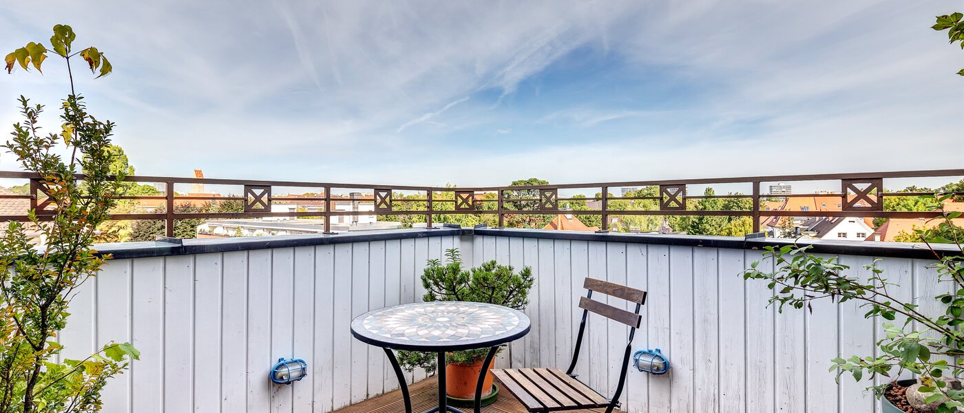 appartement München Schwabing (links der Leopoldstraße) 01 terrasse sur le toit 13164