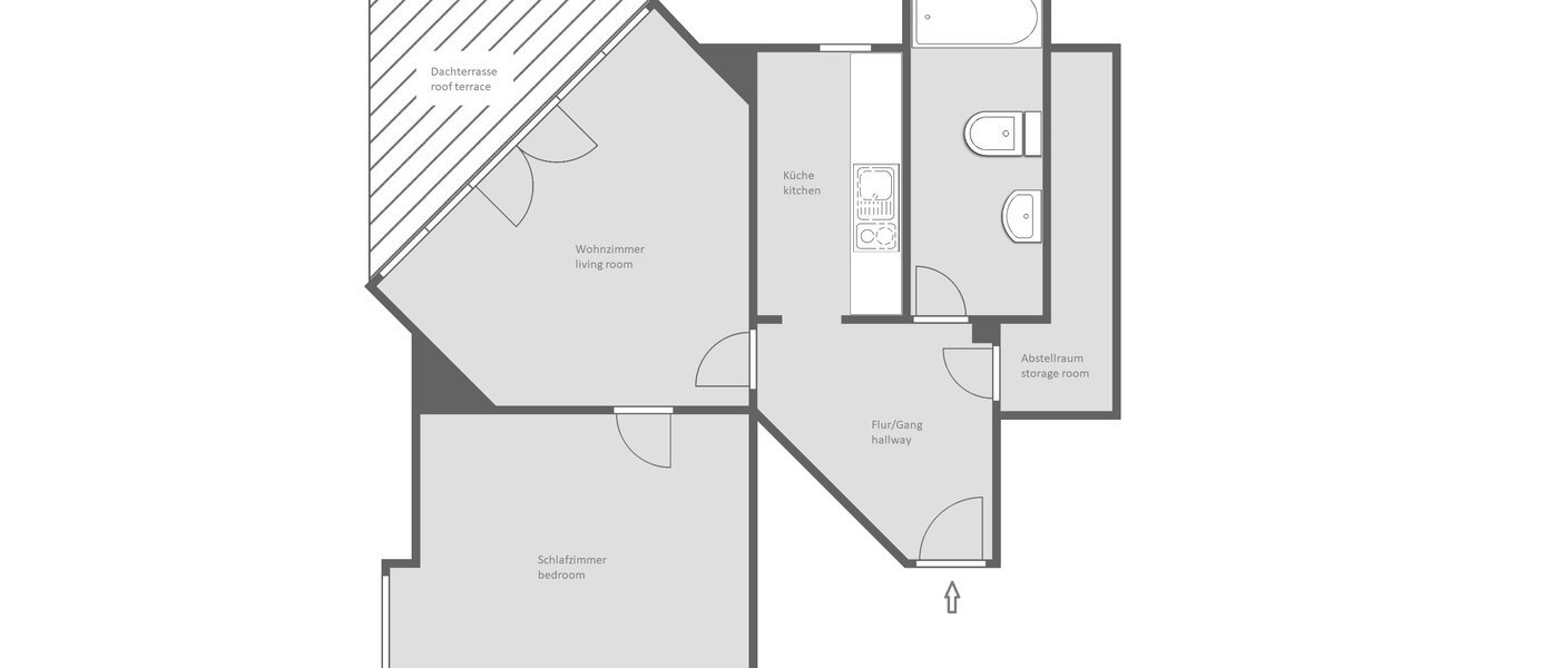 appartement München Schwabing (links der Leopoldstraße) 01 plan d'étage 13164