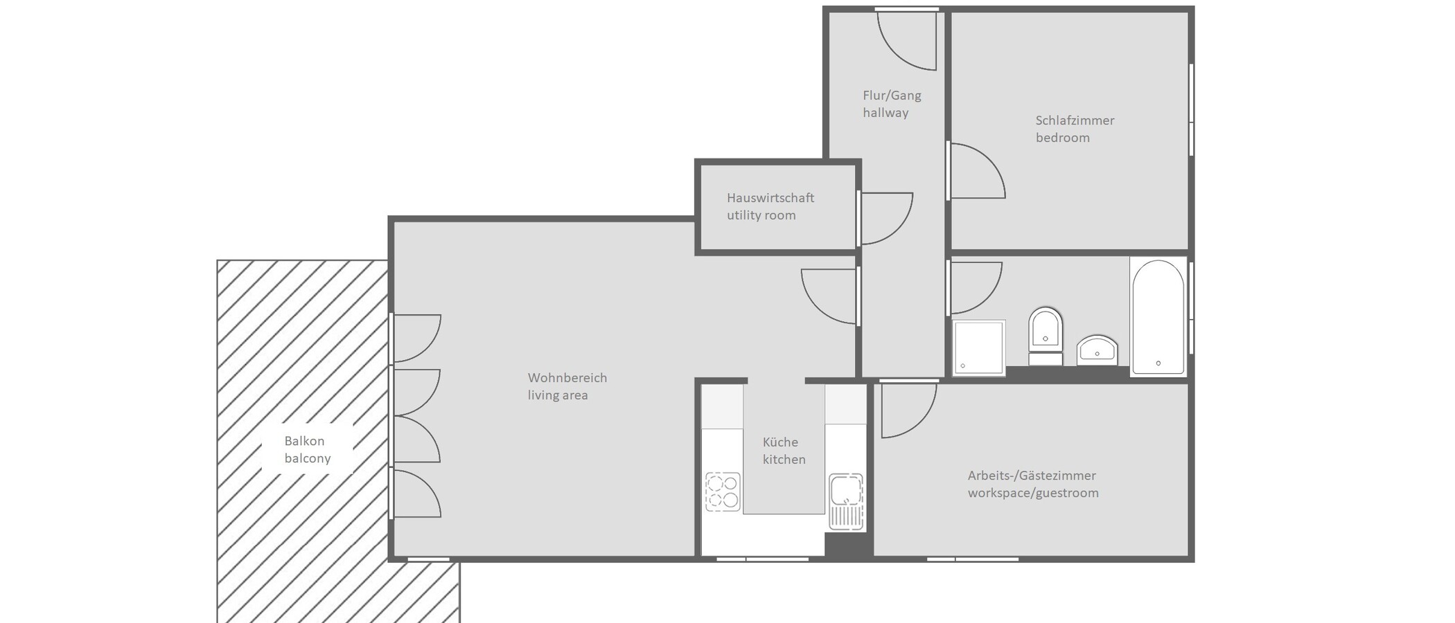 appartement Garching 01 plan d'étage 13177