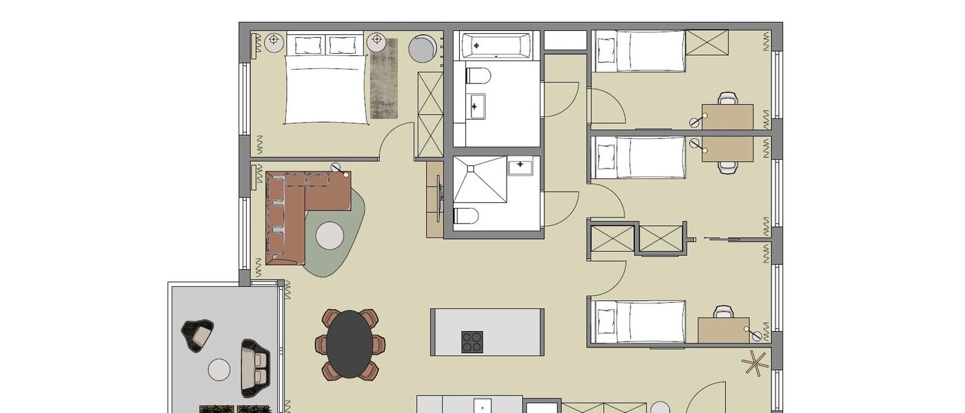 appartement München Schwabing-West 01 plan d'étage 13221