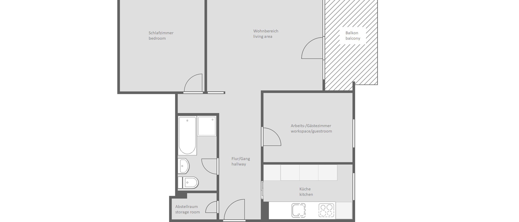 appartement München Solln 01 plan d'étage 13230