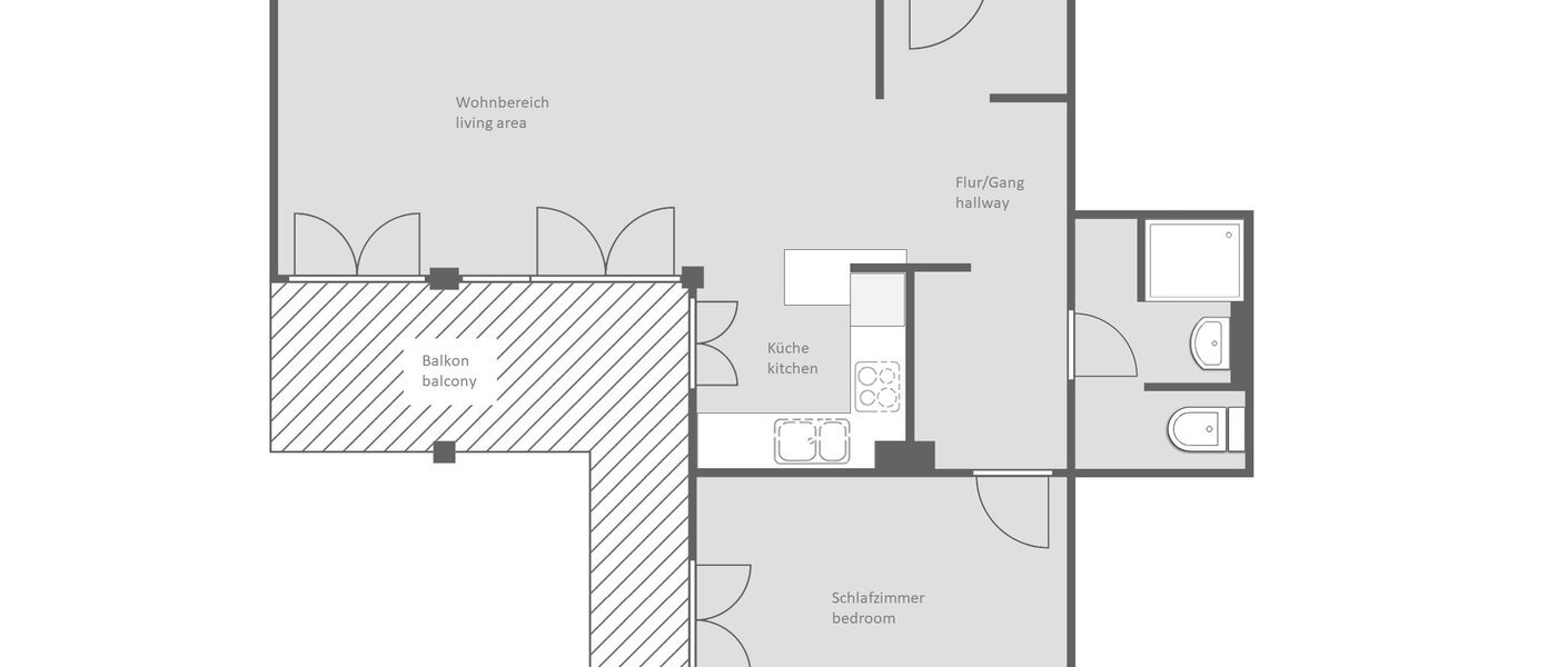 appartement München Maxvorstadt - Westen 01 plan d'étage 13240