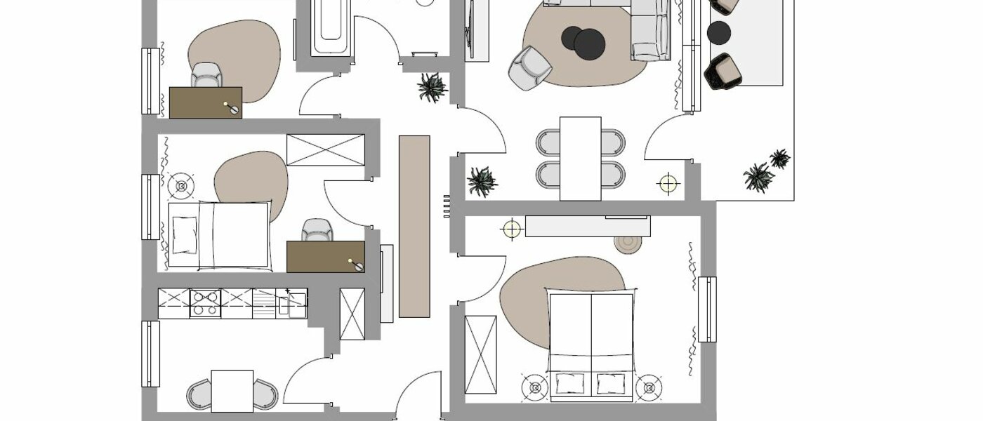appartement München Maxvorstadt - Westen 01 plan d'étage 13243