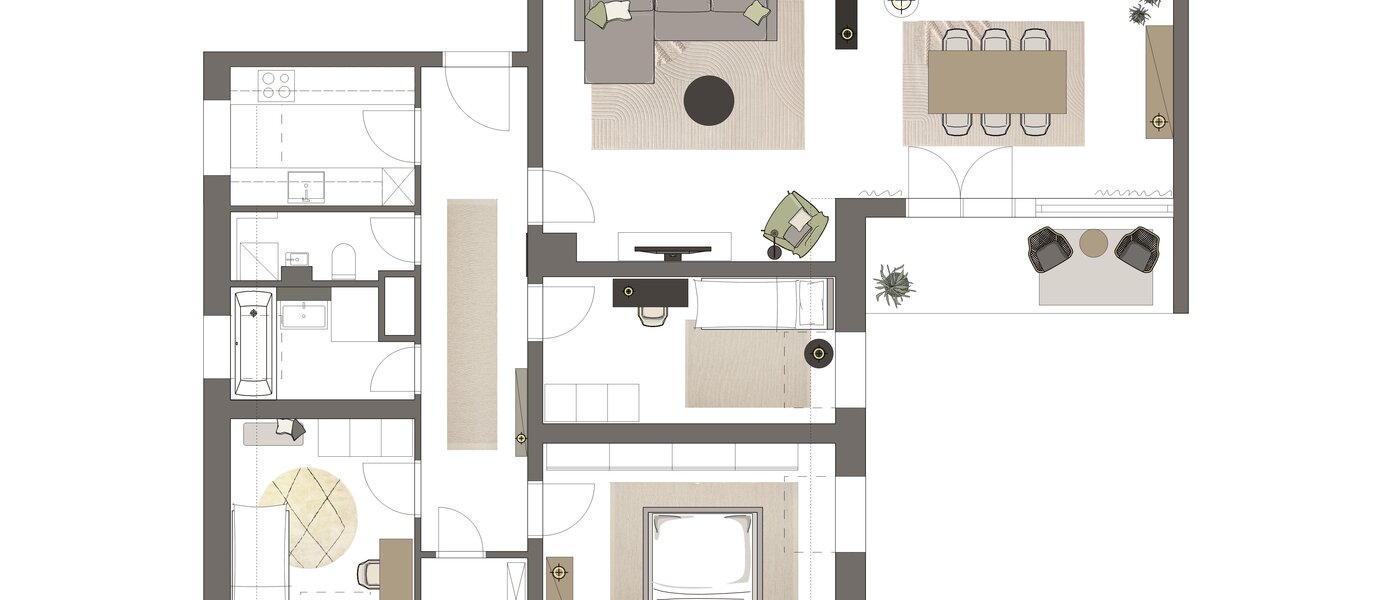 appartement sous les toits München Giesing 01 plan d'étage 13269