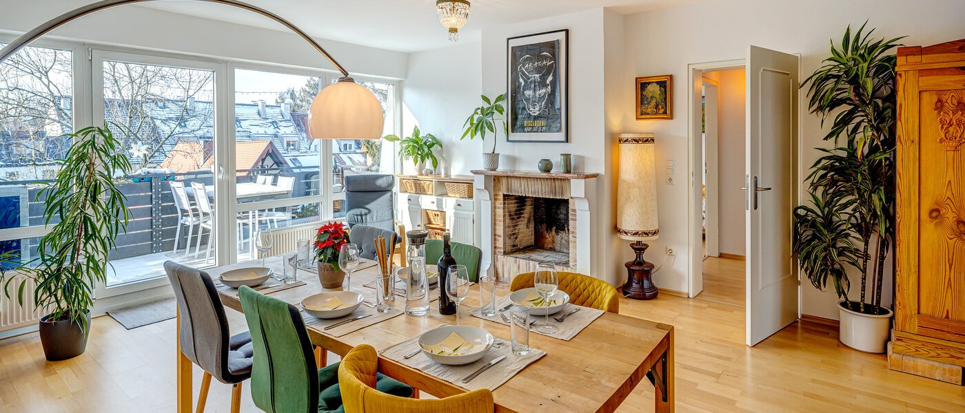 appartement München Nymphenburg 01 pièce à vivre 13273