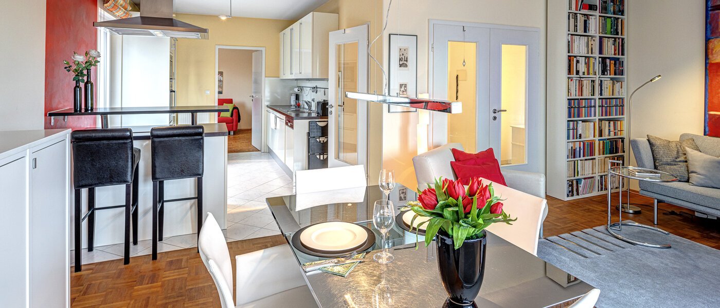 appartement avec terrasse sur le toit München Moosach 01 pièce à vivre 13292