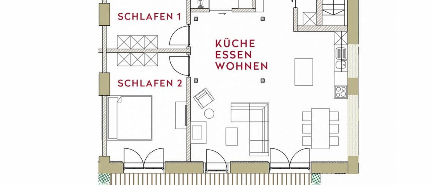appartement Waakirchen 01 plan d'étage 13308