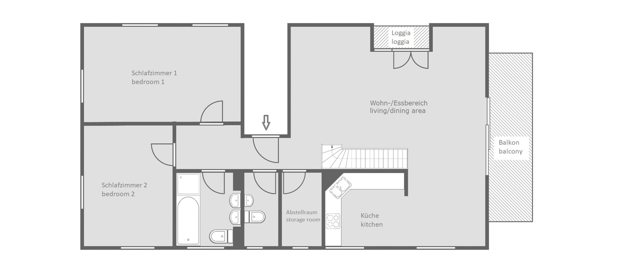 appartement München Berg am Laim 01 plan d'étage 13337