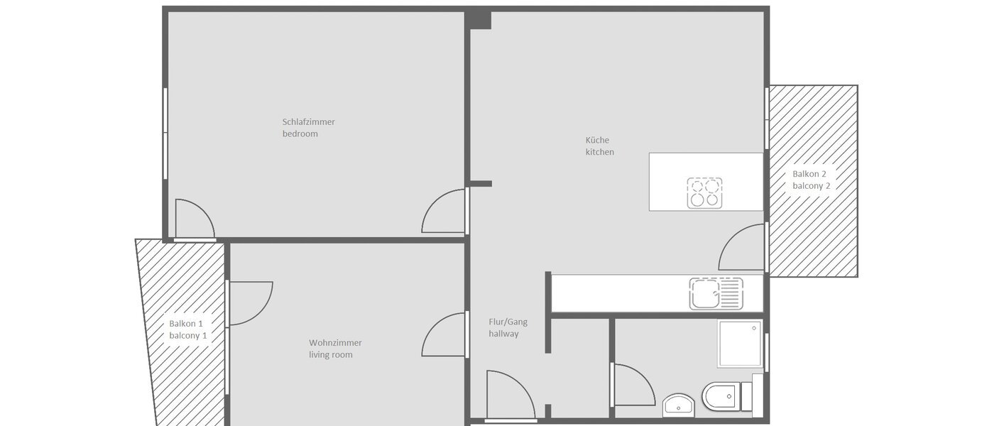 appartement München Maxvorstadt - Westen 01 plan d'étage 13363