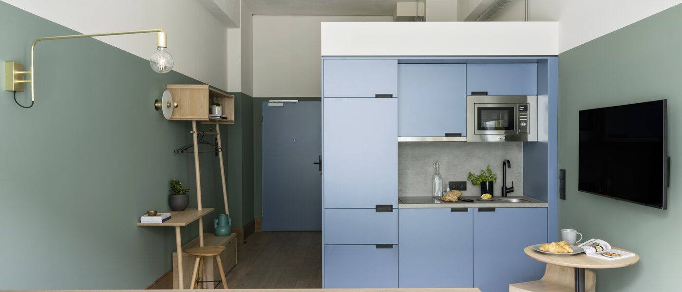 studio München Obersendling 05 pièce à vivre 13393