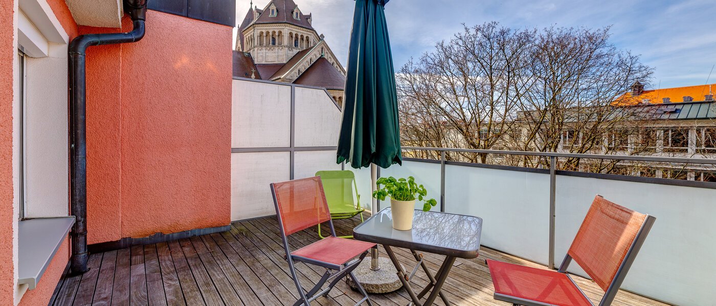appartement München Maxvorstadt - Westen 01 terrasse sur le toit 13405