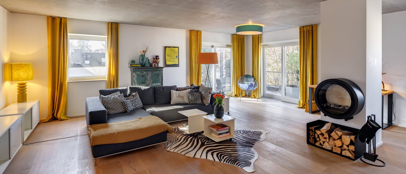 mansardé München Solln 01 salle de séjour 13410