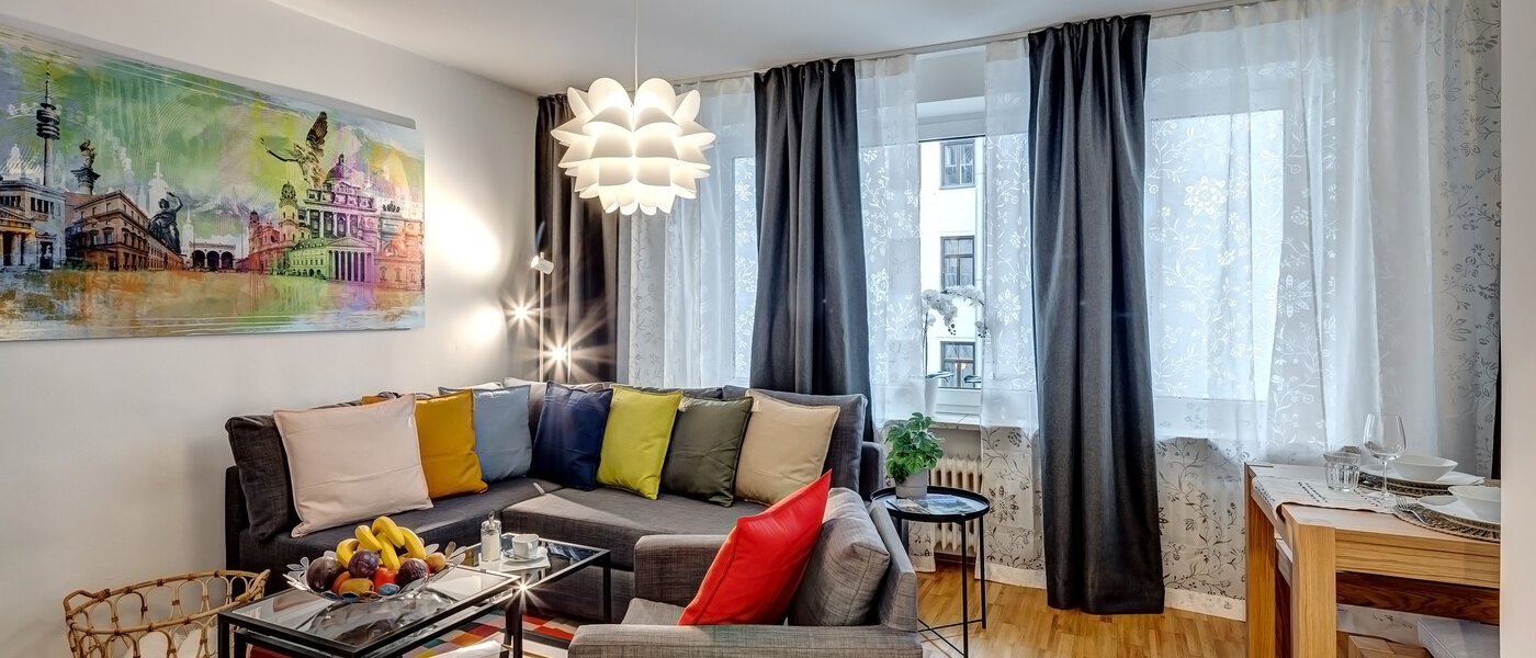 appartement München Lehel 02 pièce à vivre 13416