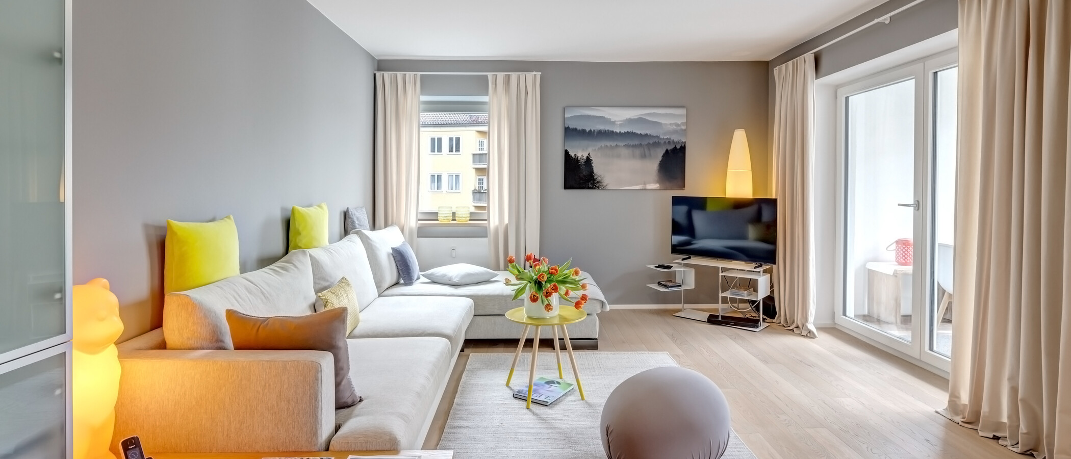 appartement München Nymphenburg 02 pièce à vivre 13454