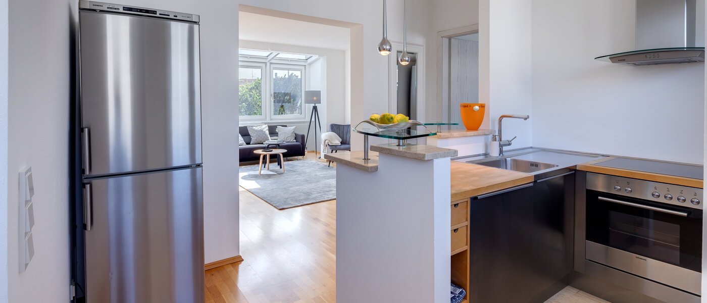 appartement avec terrasse sur le toit München Maxvorstadt - Westen 02 cuisine 13461