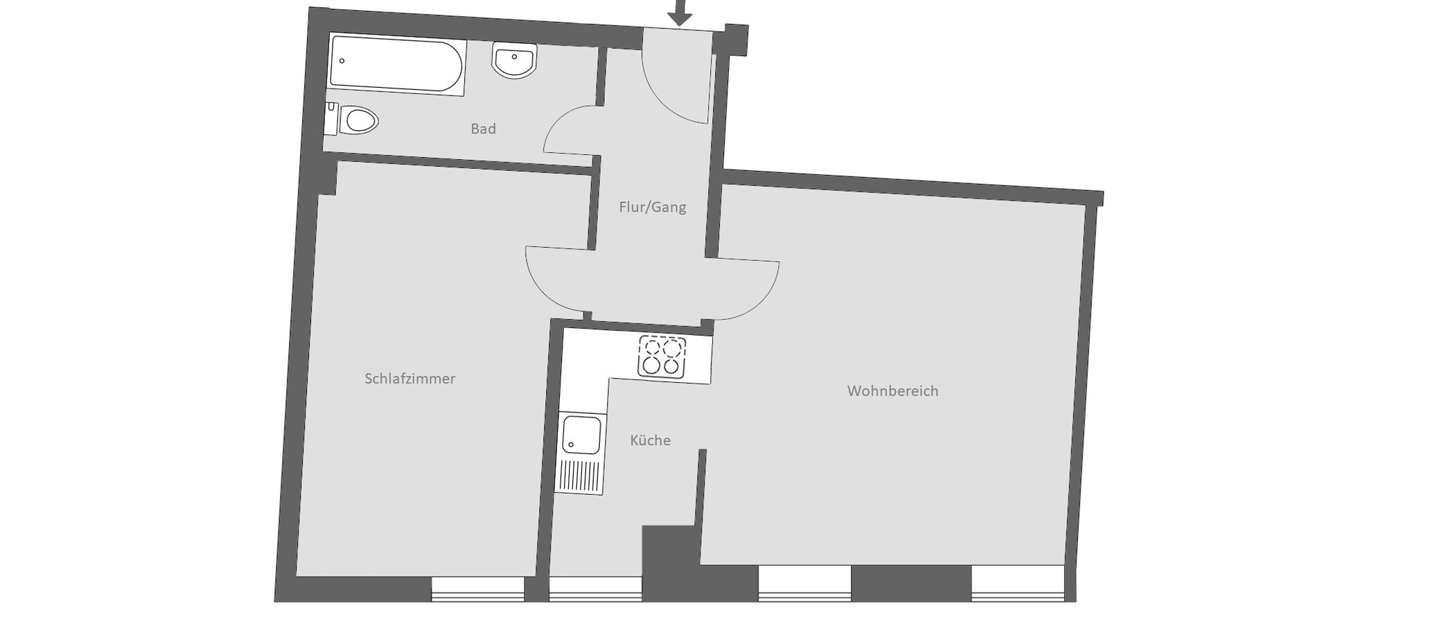 appartement München Lehel 01 plan d'étage 13484