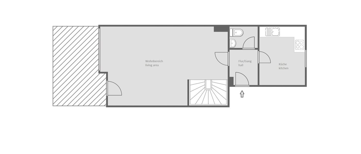 appartement style maisonnette München Waldperlach 01 plan d'étage 13502