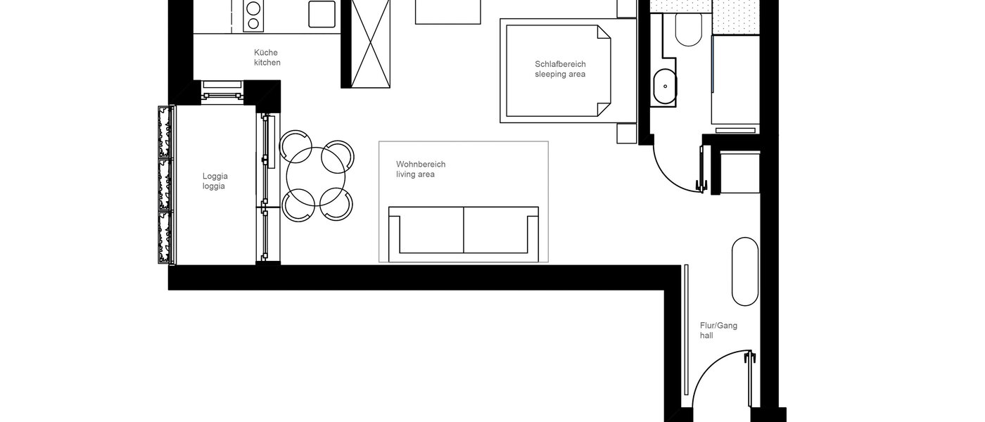 appartement München Schwabing-West 01 plan d'étage 13523