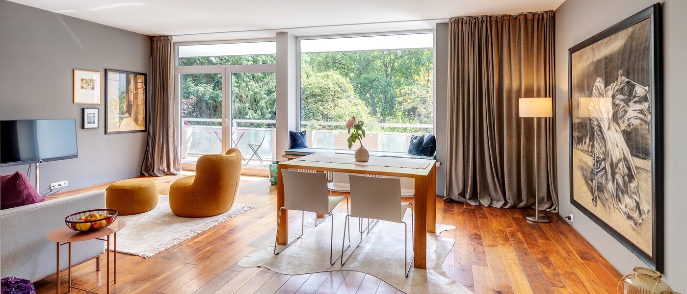 appartement München Altbogenhausen 01 salle de séjour 13633