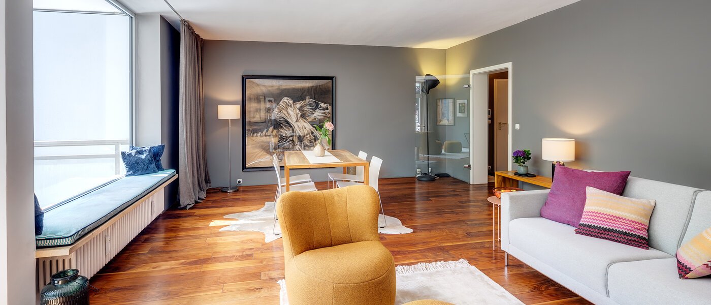 appartement München Altbogenhausen 03 salle de séjour 13633