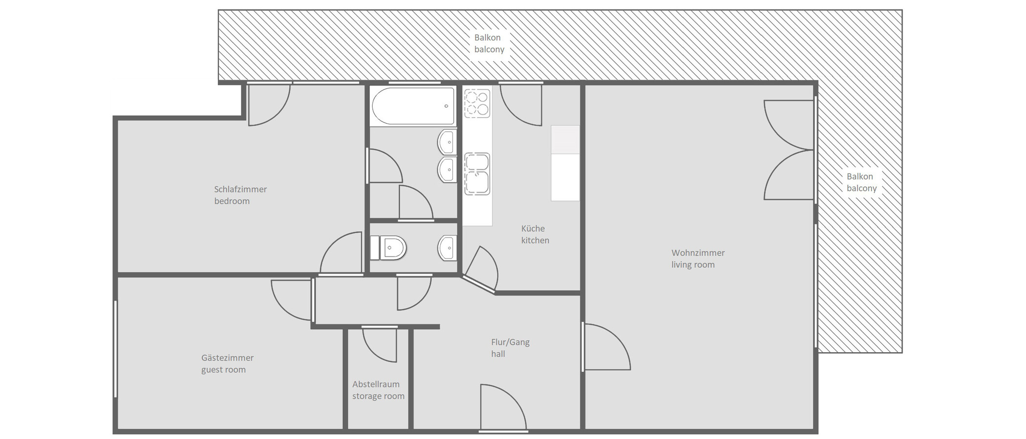 appartement München Altbogenhausen 01 plan d'étage 13633