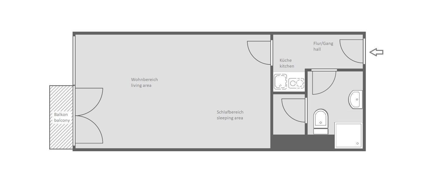 appartement Unterschleißheim 01 plan d'étage 13675