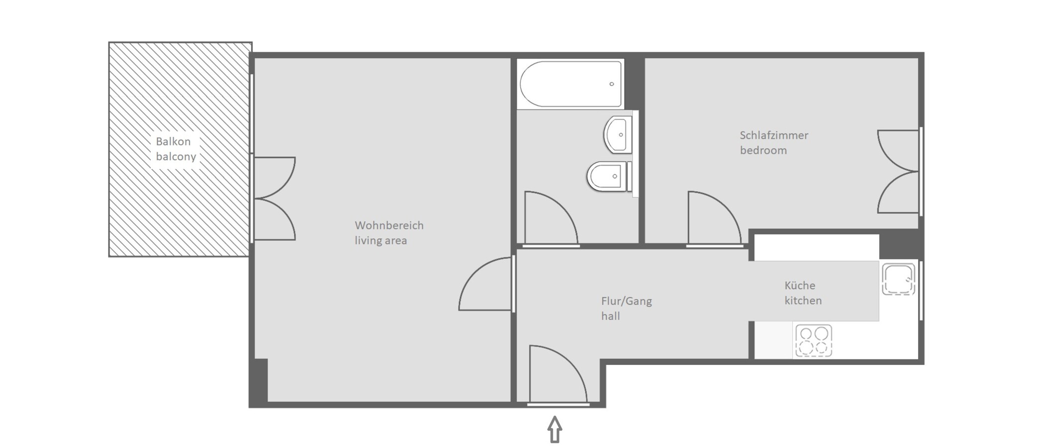 appartement Unterhaching 01 plan d'étage 13690