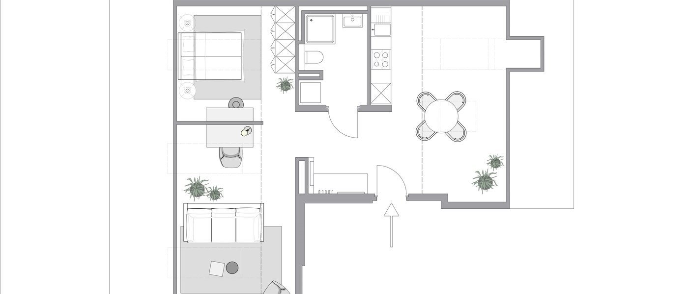 appartement sous les toits Haar 01 plan d'étage 13695