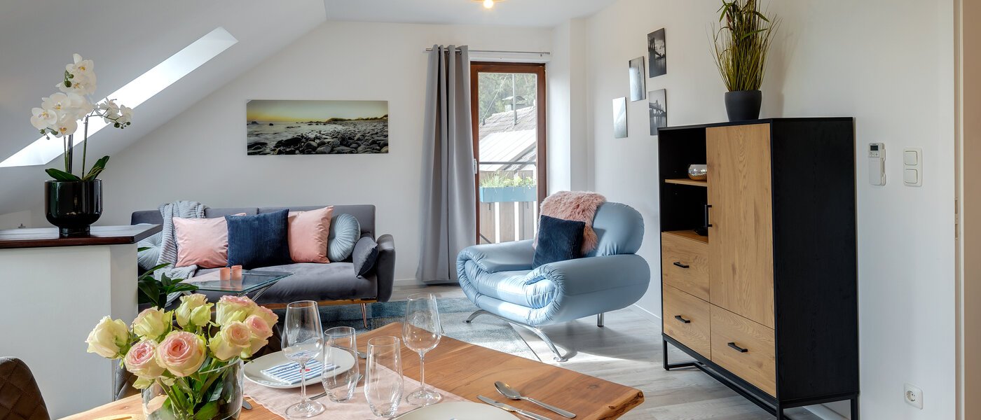 appartement sous les toits Eching 01 pièce à vivre 13716