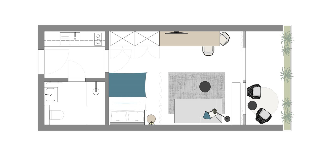 appartement München Arabellapark 01 plan d'étage 13725
