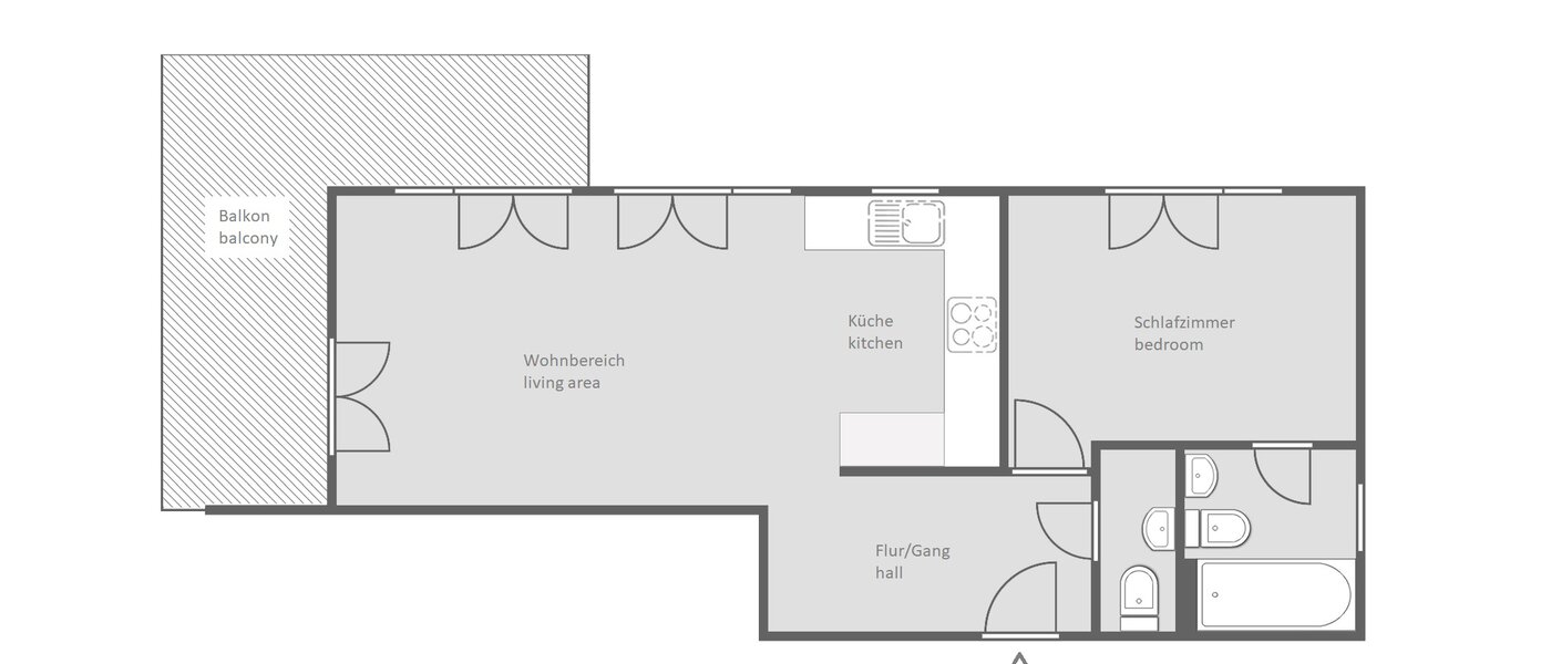 appartement Oberschleißheim 01 plan d'étage 13735