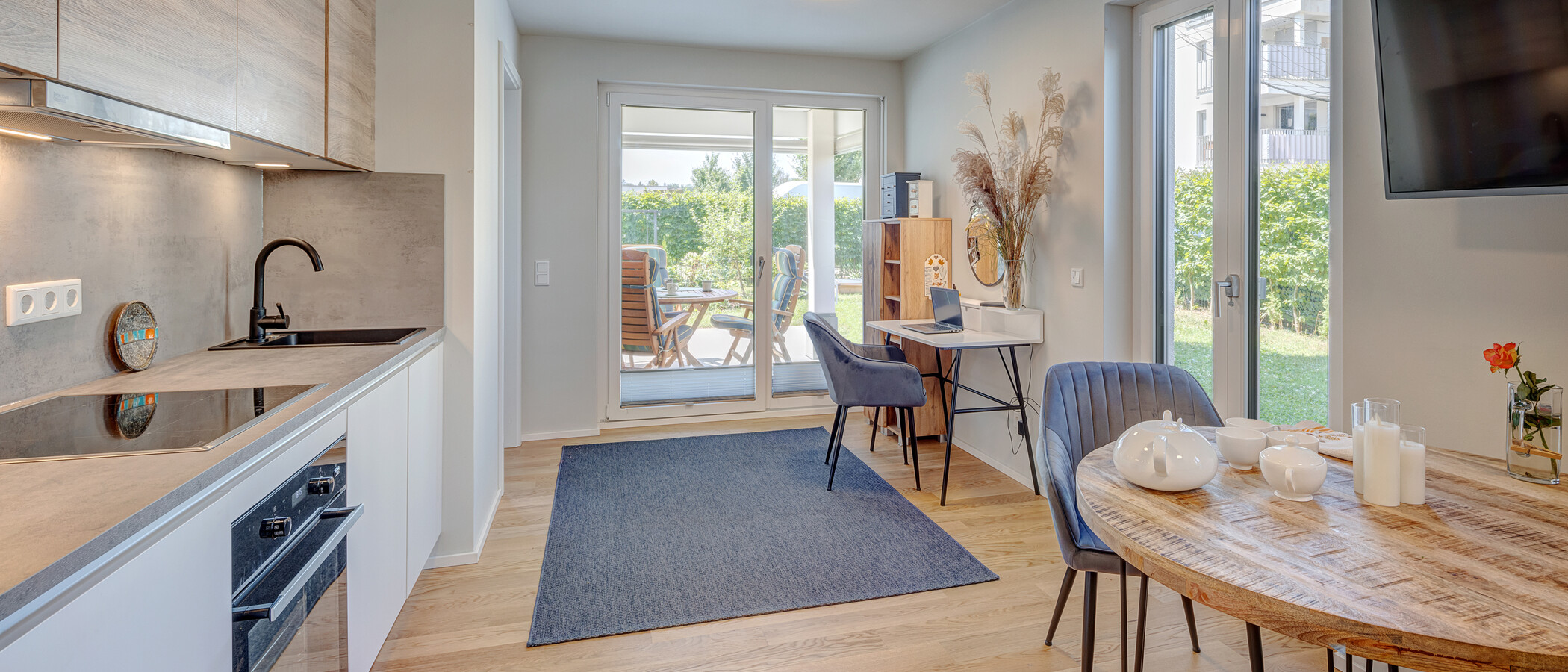 appartement avec jardin Neuried 03 pièce à vivre 13774