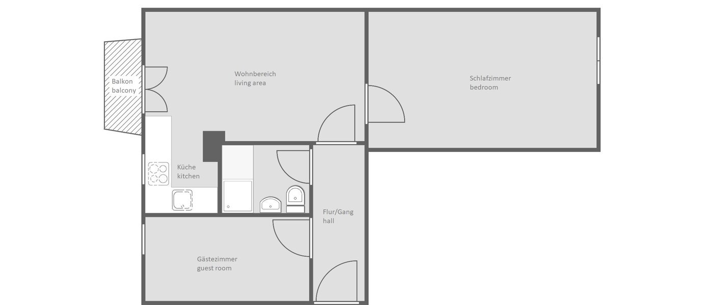 appartement München Schwabing-Nord (zw. Belgrad- & Leopoldstraße) 01 plan d'étage 13778