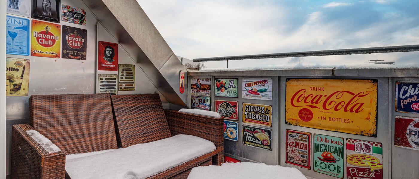 appartement München Schwabing-Nord (zw. Leopoldstraße & Englischen Garten) 01 terrasse sur le toit 13809