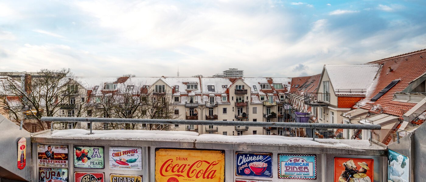 appartement München Schwabing-Nord (zw. Leopoldstraße & Englischen Garten) 02 terrasse sur le toit 13809