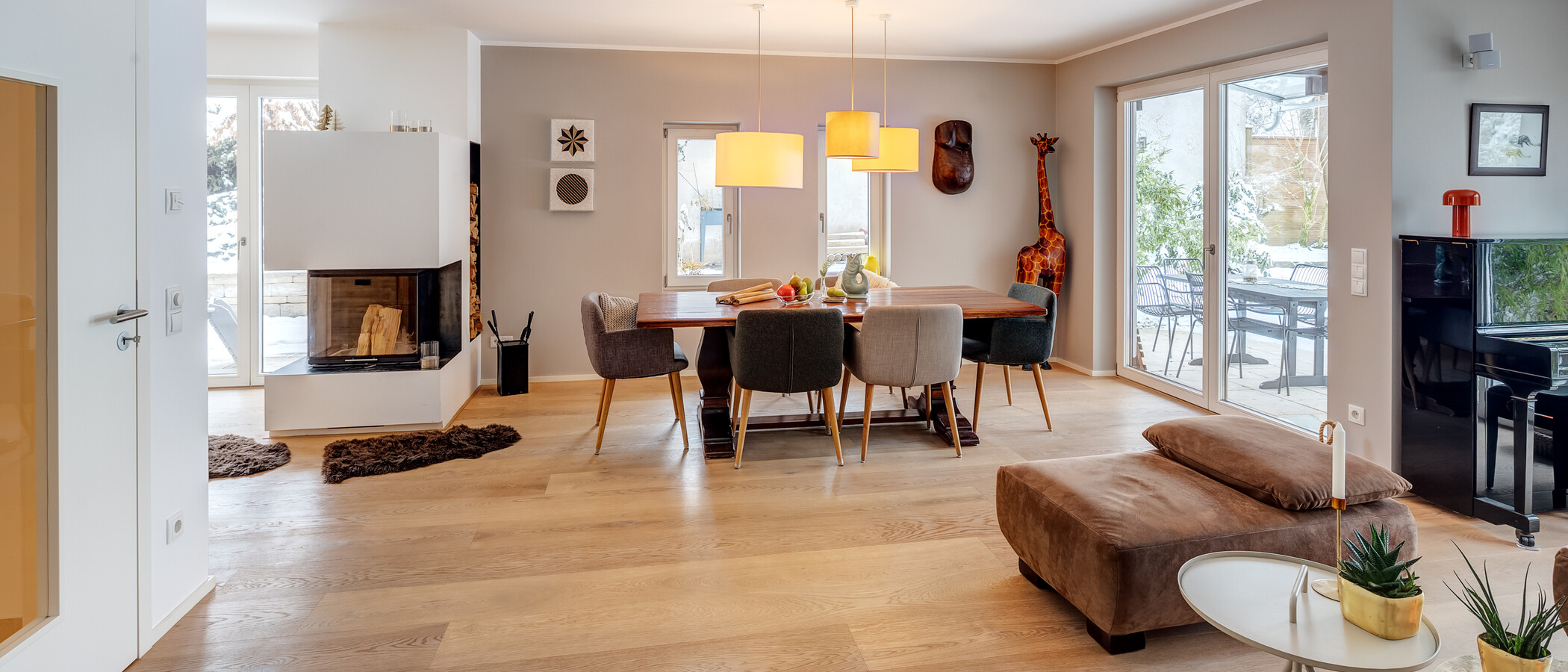 maison mitoyenne München Solln 04 pièce à vivre 13810