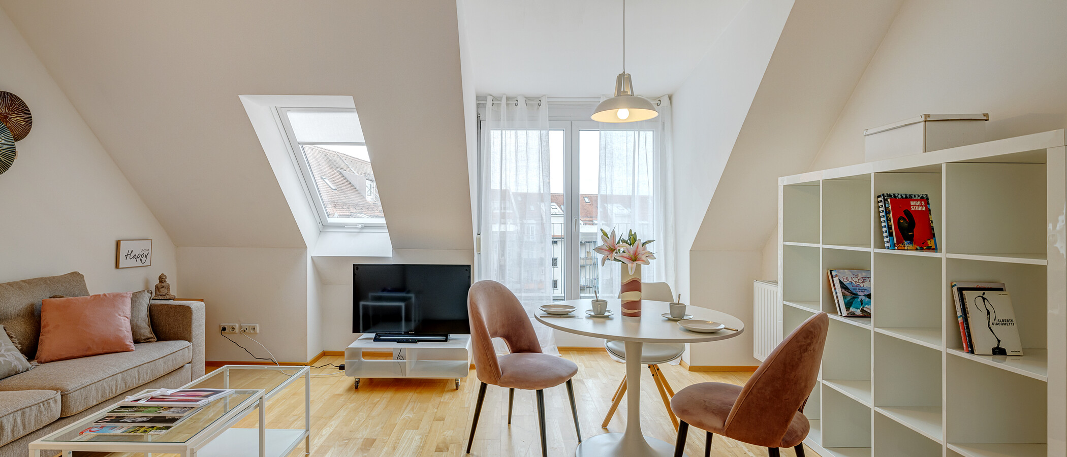 appartement sous les toits München Schwabing (rechts der Leopoldstraße) 03 salle de séjour 13837