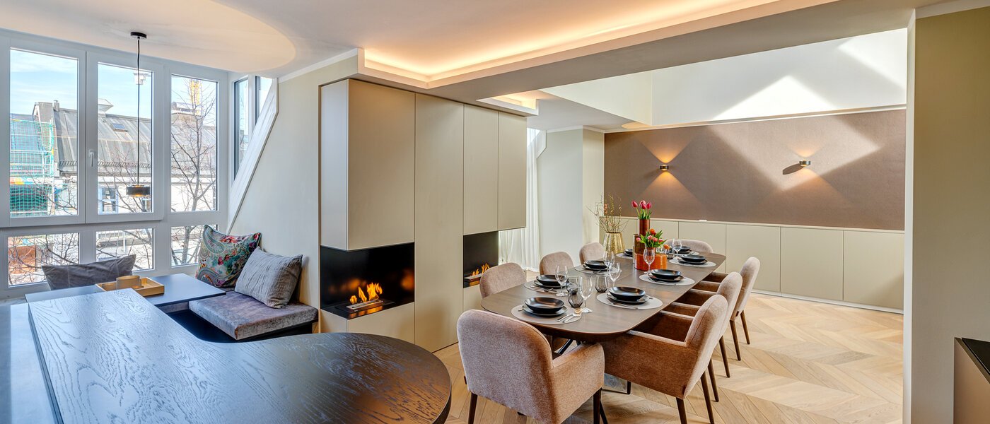 appartement style maisonnette avec mezzanine München Altstadt 06 cuisine 13841