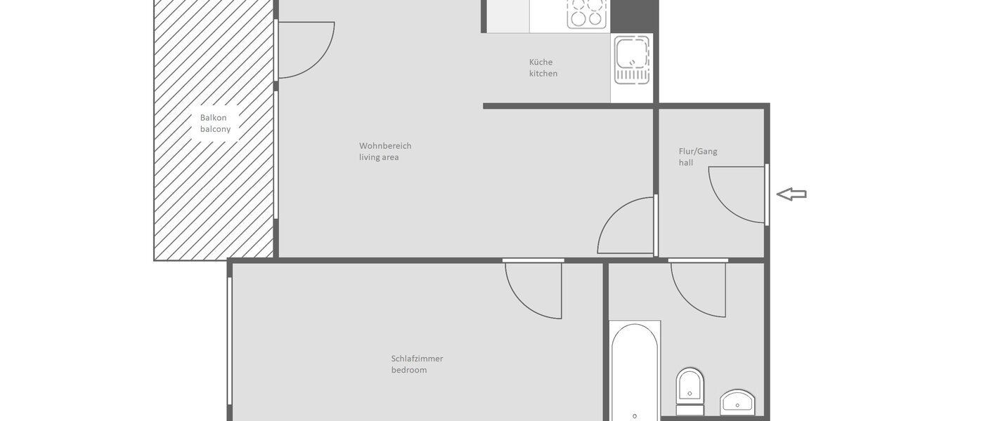 appartement München Feldmoching 01 plan d'étage 13848
