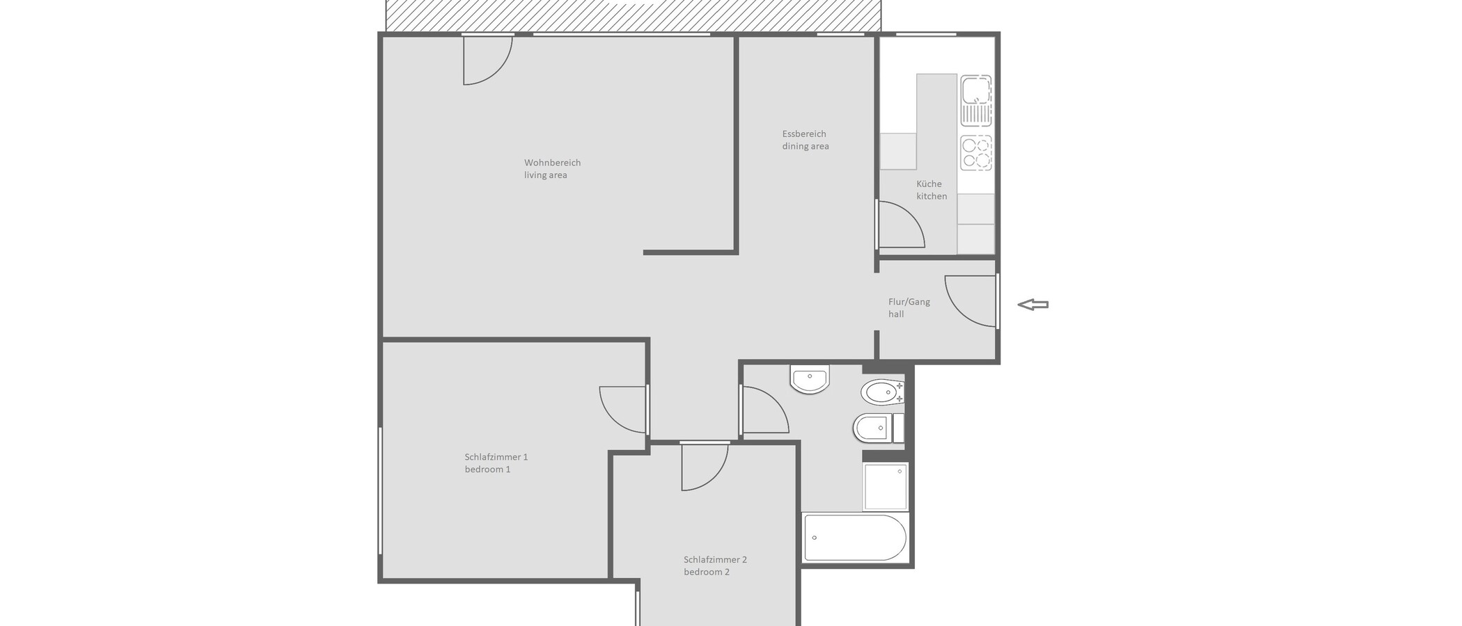 appartement Gauting 01 plan d'étage 13889