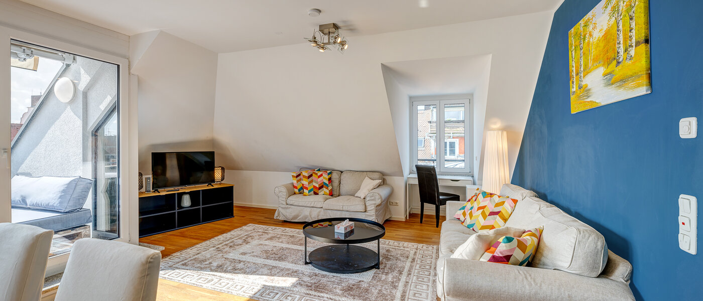 appartement sous les toits München Ludwigsvorstadt 05 pièce à vivre 13896