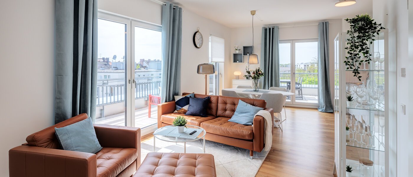 appartement avec terrasse sur le toit München Neuhausen 01 pièce à vivre 13934