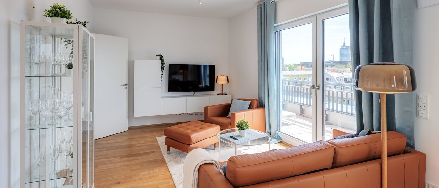 appartement avec terrasse sur le toit München Neuhausen 05 pièce à vivre 13934