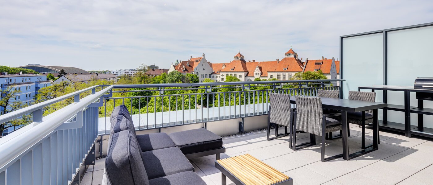appartement avec terrasse sur le toit München Neuhausen 01 1ére terrasse sur le toit 13934