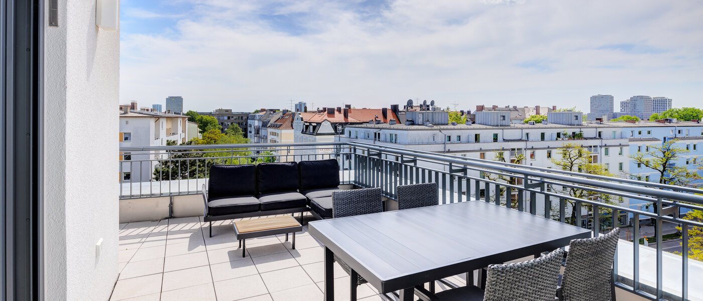appartement avec terrasse sur le toit München Neuhausen 04 1ére terrasse sur le toit 13934