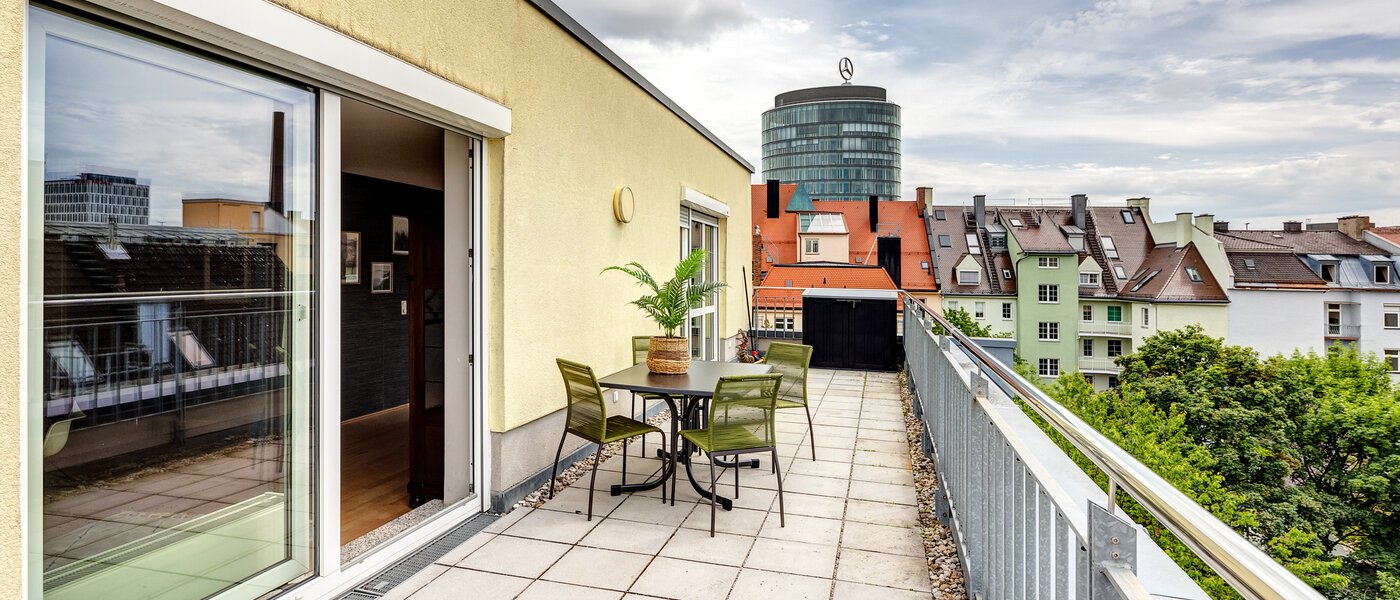 appartement avec terrasse sur le toit München Neuhausen 01 terrasse sur le toit 13988