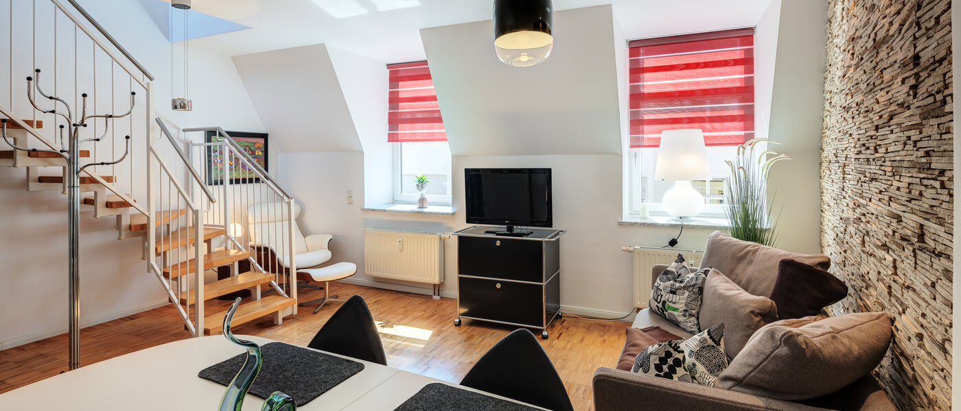 appartement style maisonnette München Lehel 04 pièce à vivre 14018