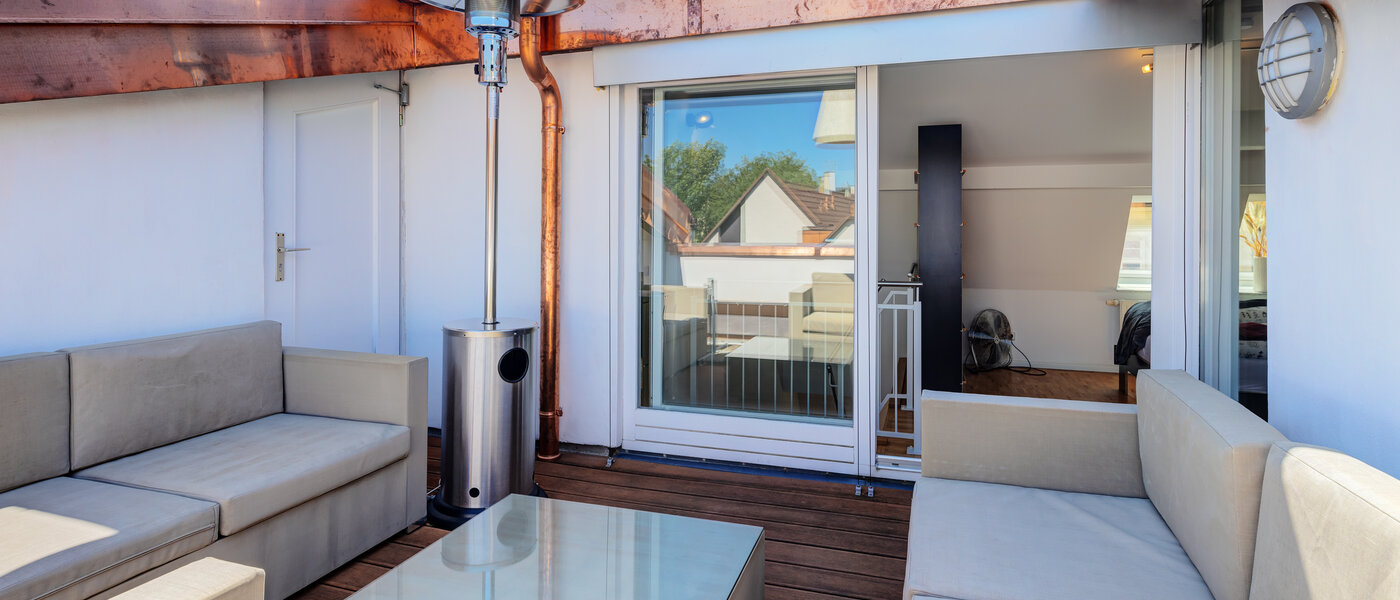 appartement style maisonnette München Lehel 03 terrasse sur le toit 14018