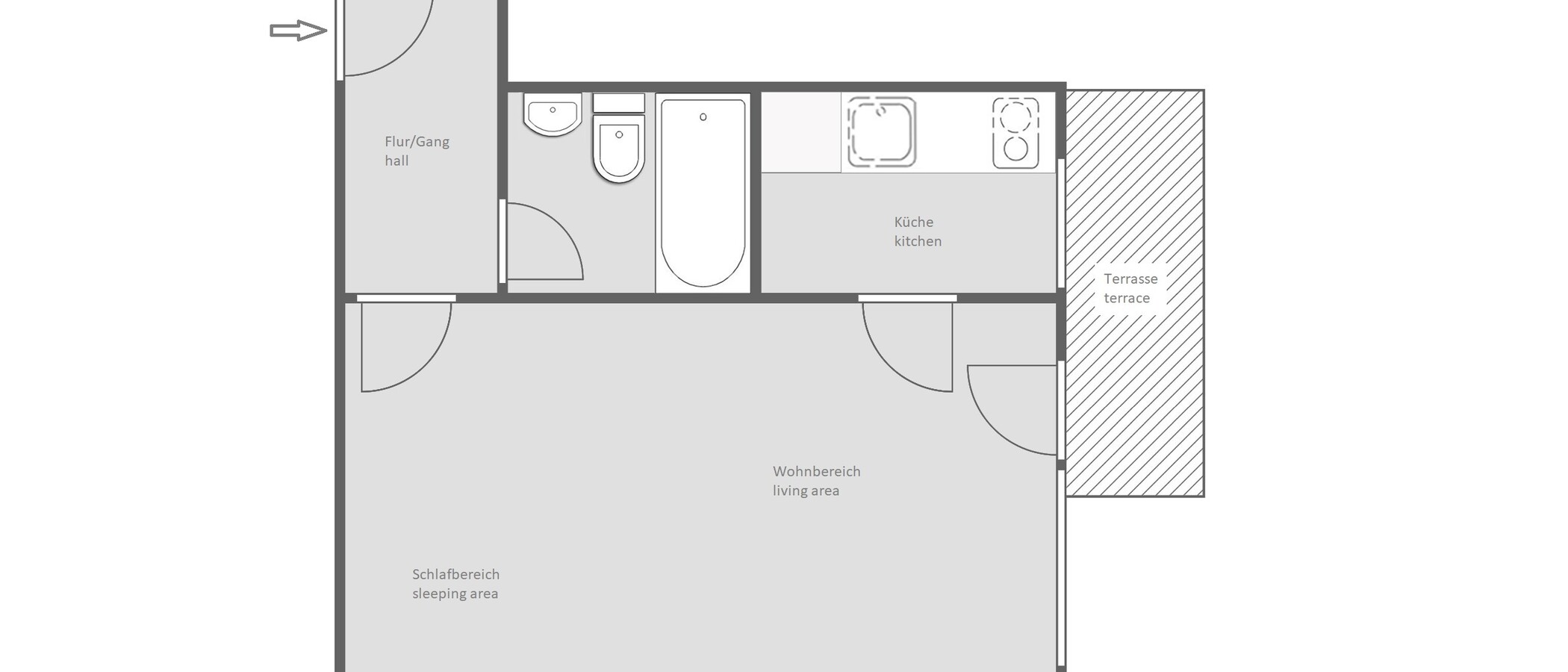 appartement München Obergiesing 01 plan d'étage 14038